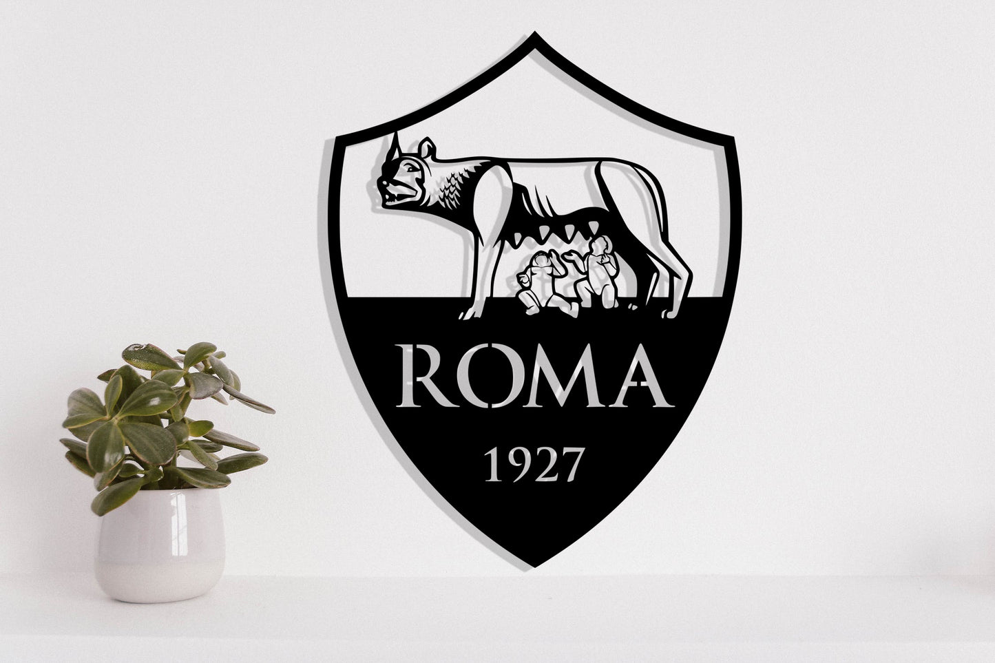 AS Roma FC Batch Shield Metal Laser Cut files