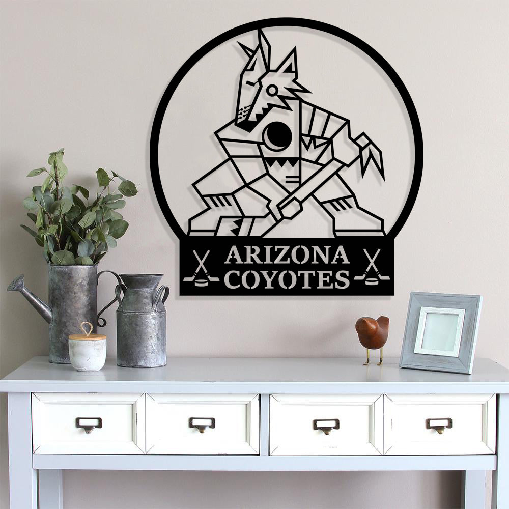 Arizona Coyotes Badge Shield Metal Laser Cut files svg dxf ai png jpg pdf eps