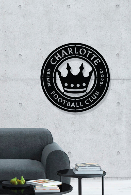 Charlotte FC Badge Shield Metal Laser Cut files