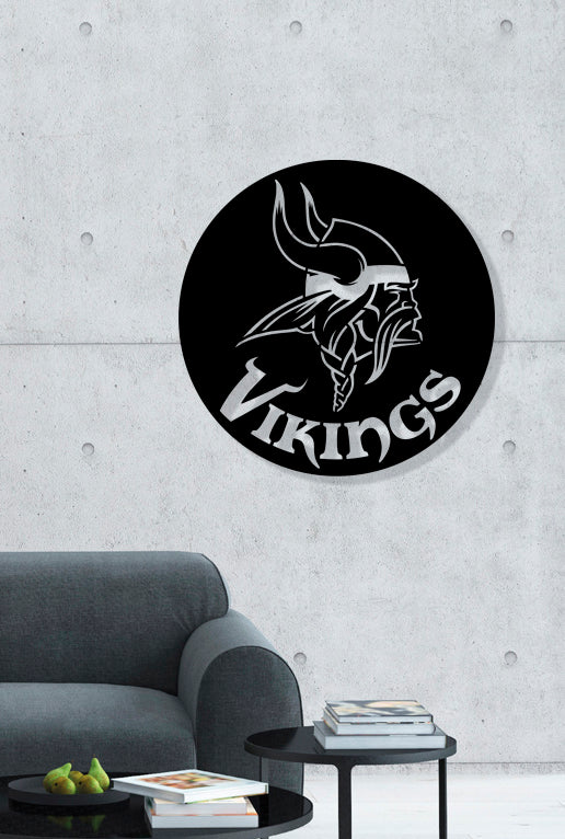 Minnesota Vikings Badge Shield Laser Cut files svg dxf ai eps png jpg pdf