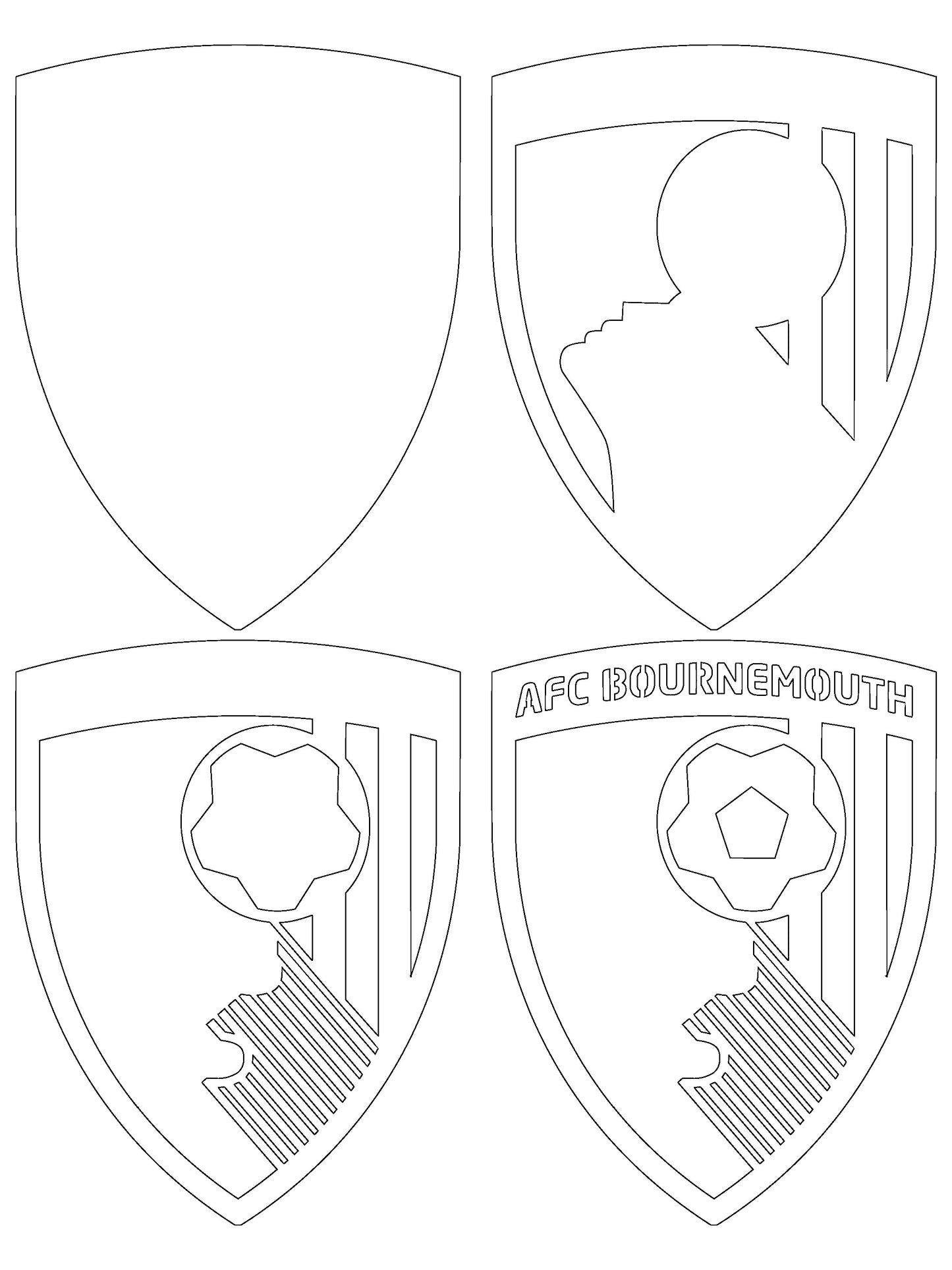 AFC Bournemouth FC Layered Laser Cut files