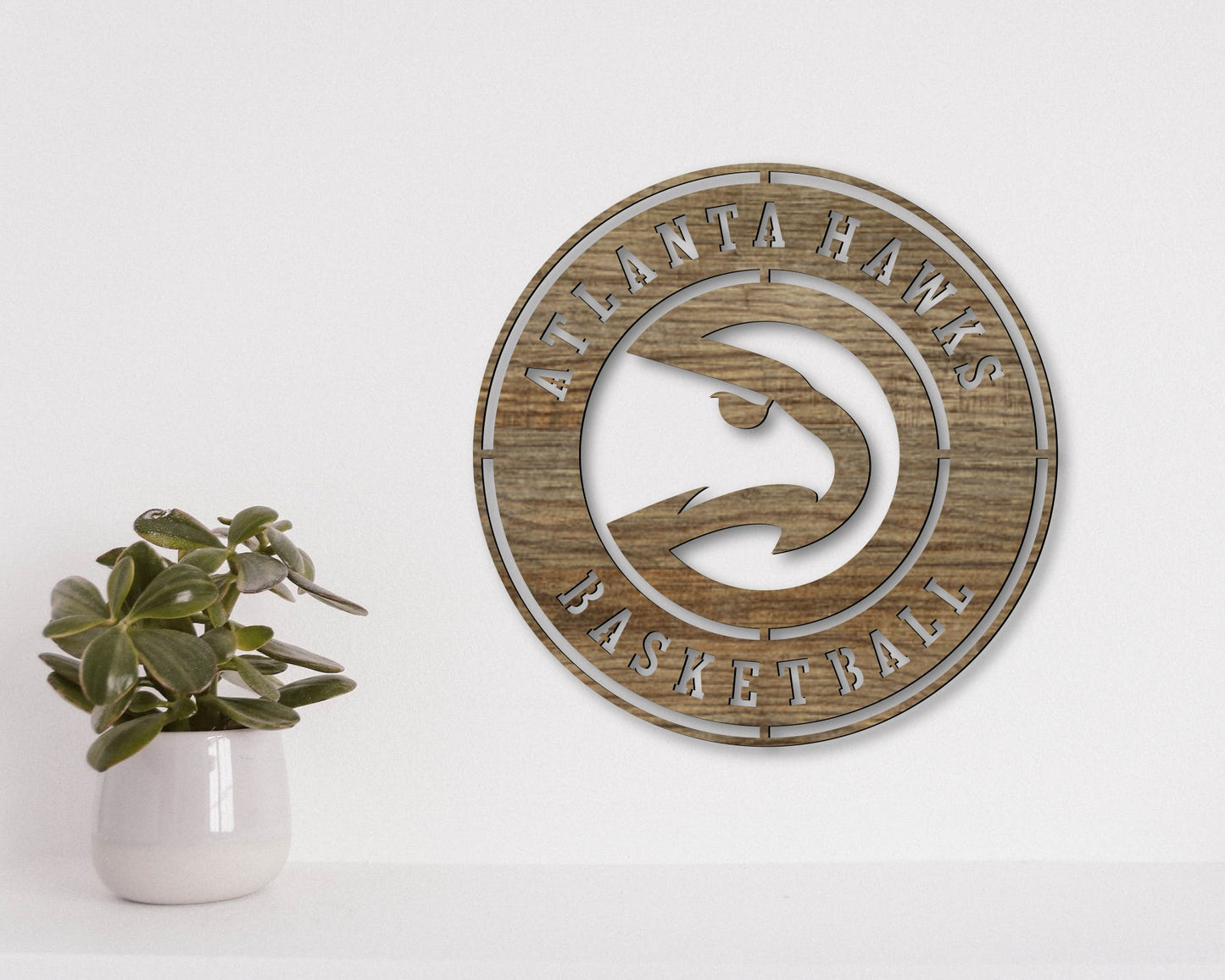 Atlanta Hawks NBA Teams Designed Logo Badge Shield Metal Laser Cut files svg dxf ai png jpg pdf eps