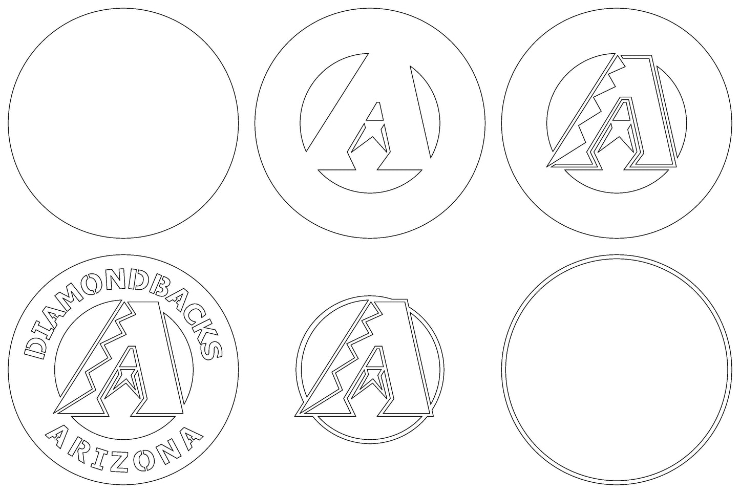 Arizona Diamondbacks MLB Teams Designed Logo Multi Layer Laser Cut files svg dxf ai png