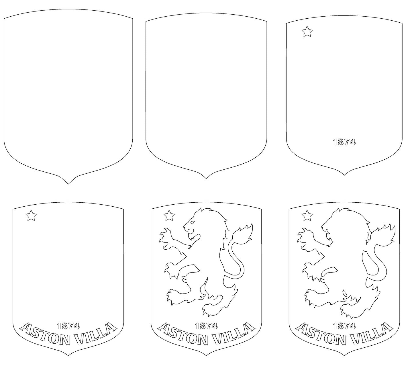 Aston Villa FC Layered Laser Cut files