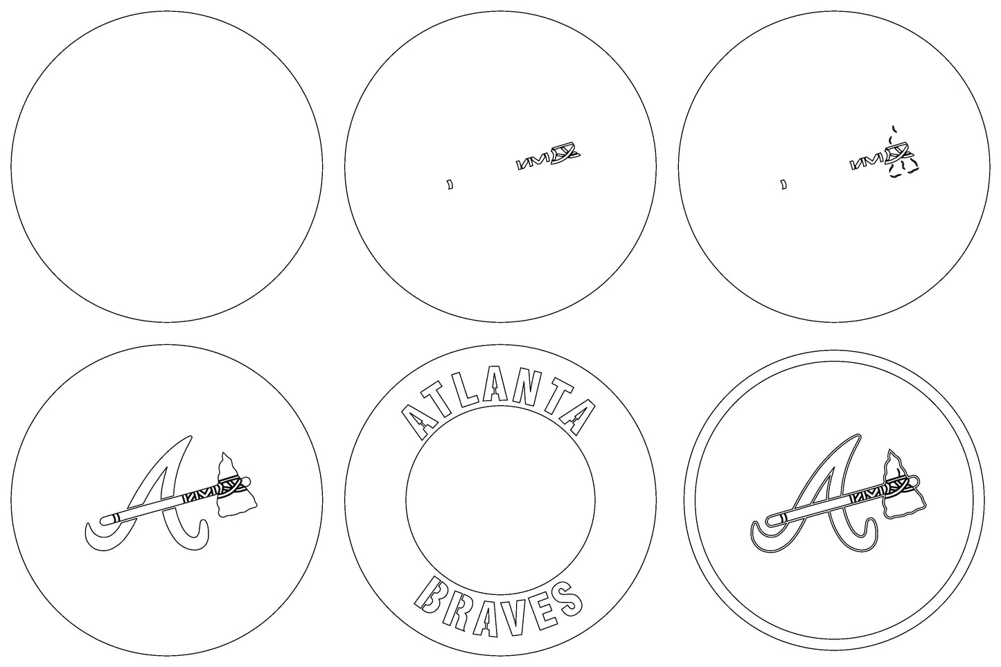 Atlanta Braves MLB Baseball Team Design Logo Multilayer Laser Cut files svg dxf ai png