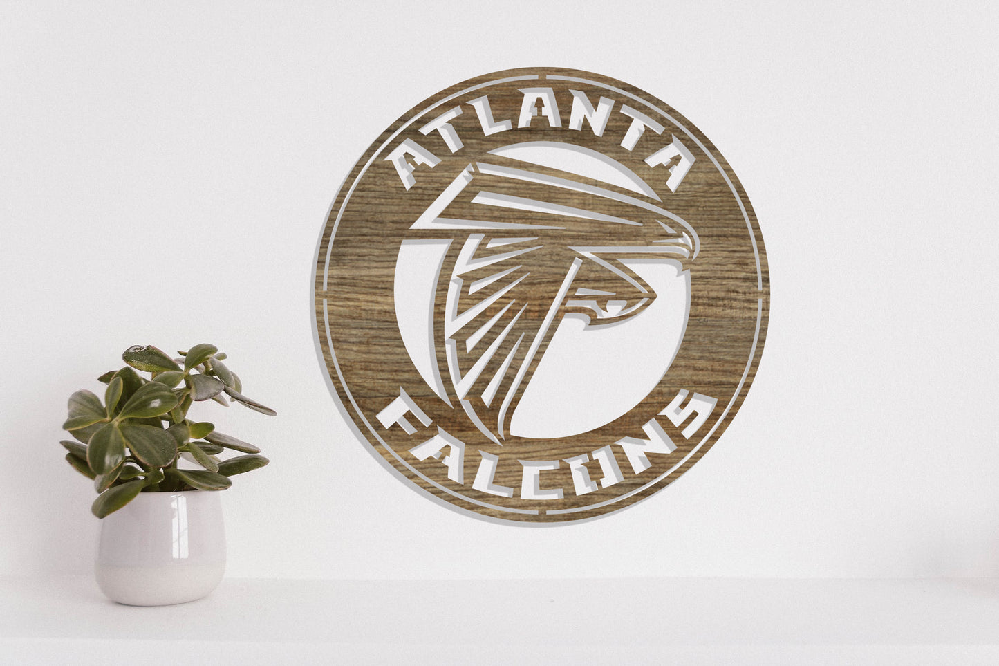 Atlanta Falcons Badge Shield Laser Cut files svg dxf ai eps png jpg pdf