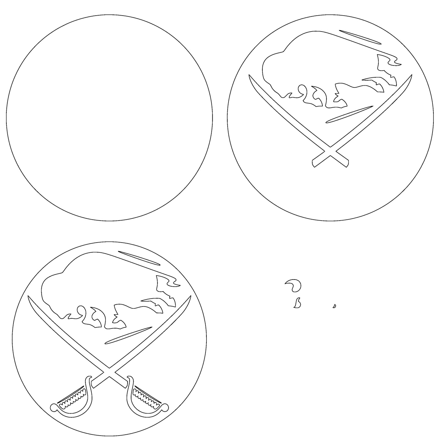 Buffalo Sabres Multi Layer Laser Cut files svg dxf ai png