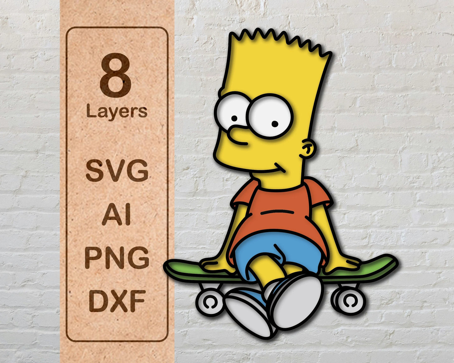 Bart Simpson Layered Laser Cut files