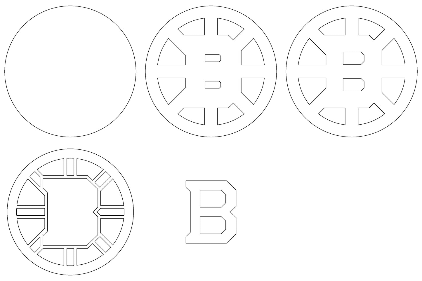 Boston Bruins Layered Laser Cut files
