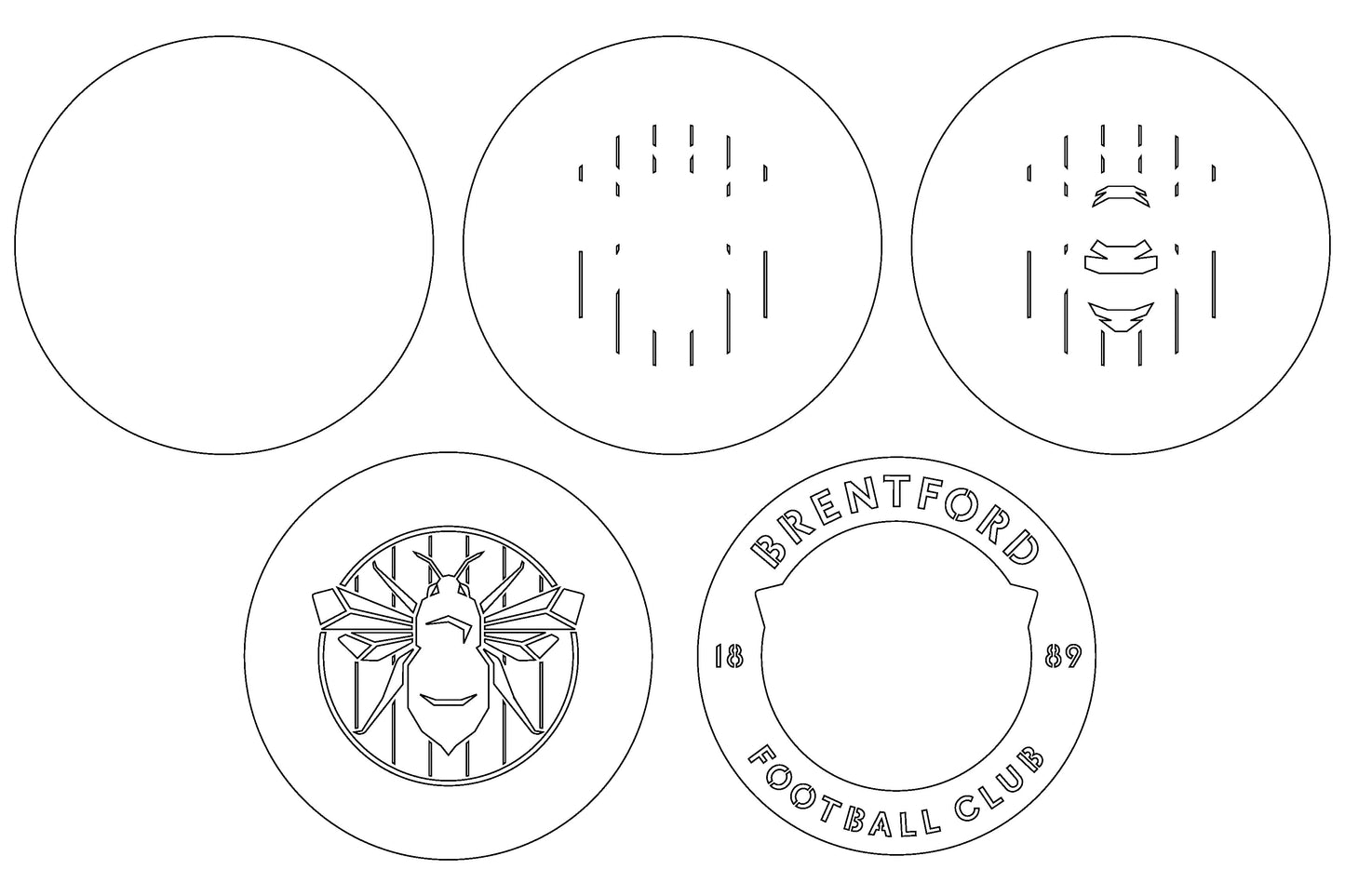 Brentford FC Layered Laser Cut files