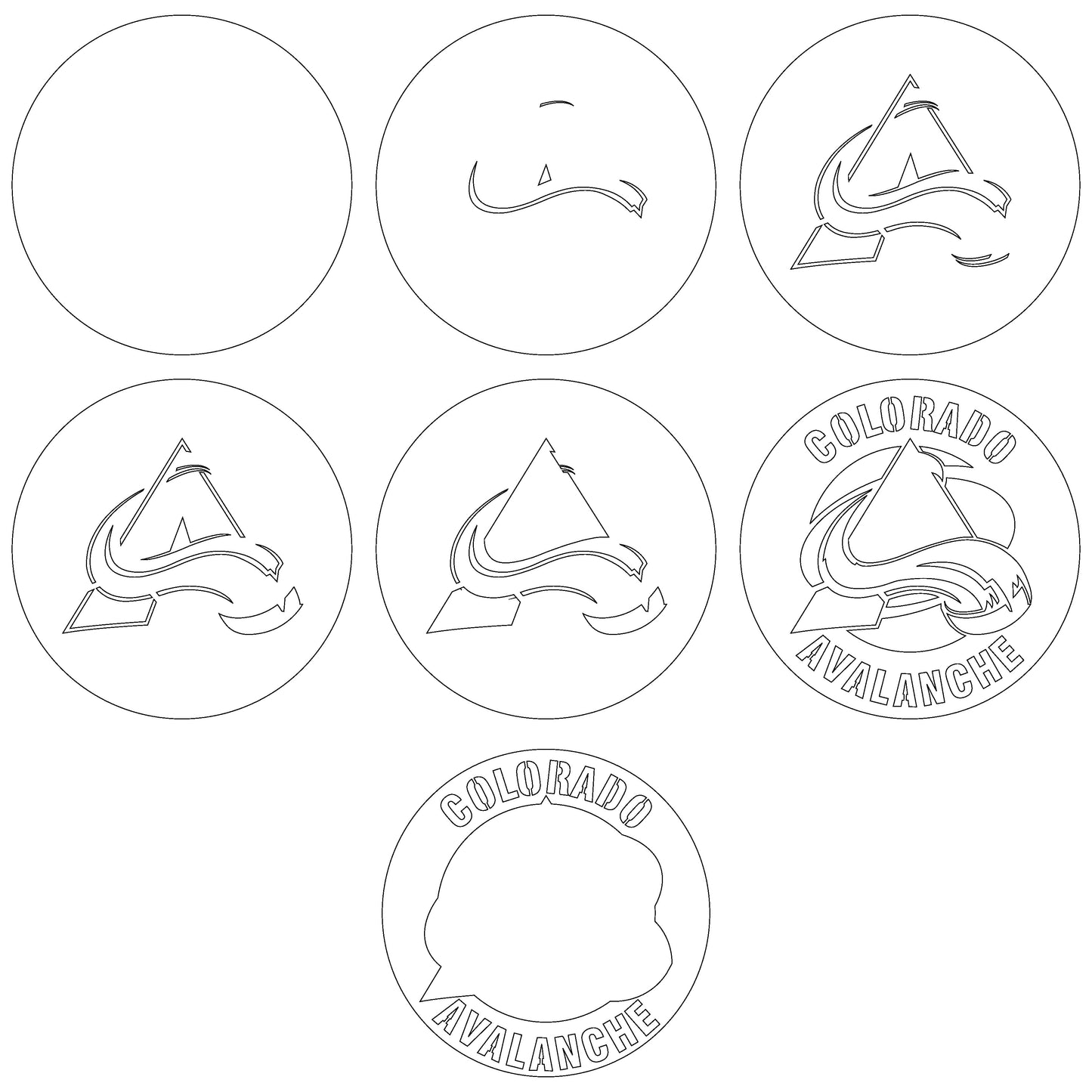 Colorado Avalanche NHL Teams Design Logo Multi Layer Laser Cut files svg dxf ai png