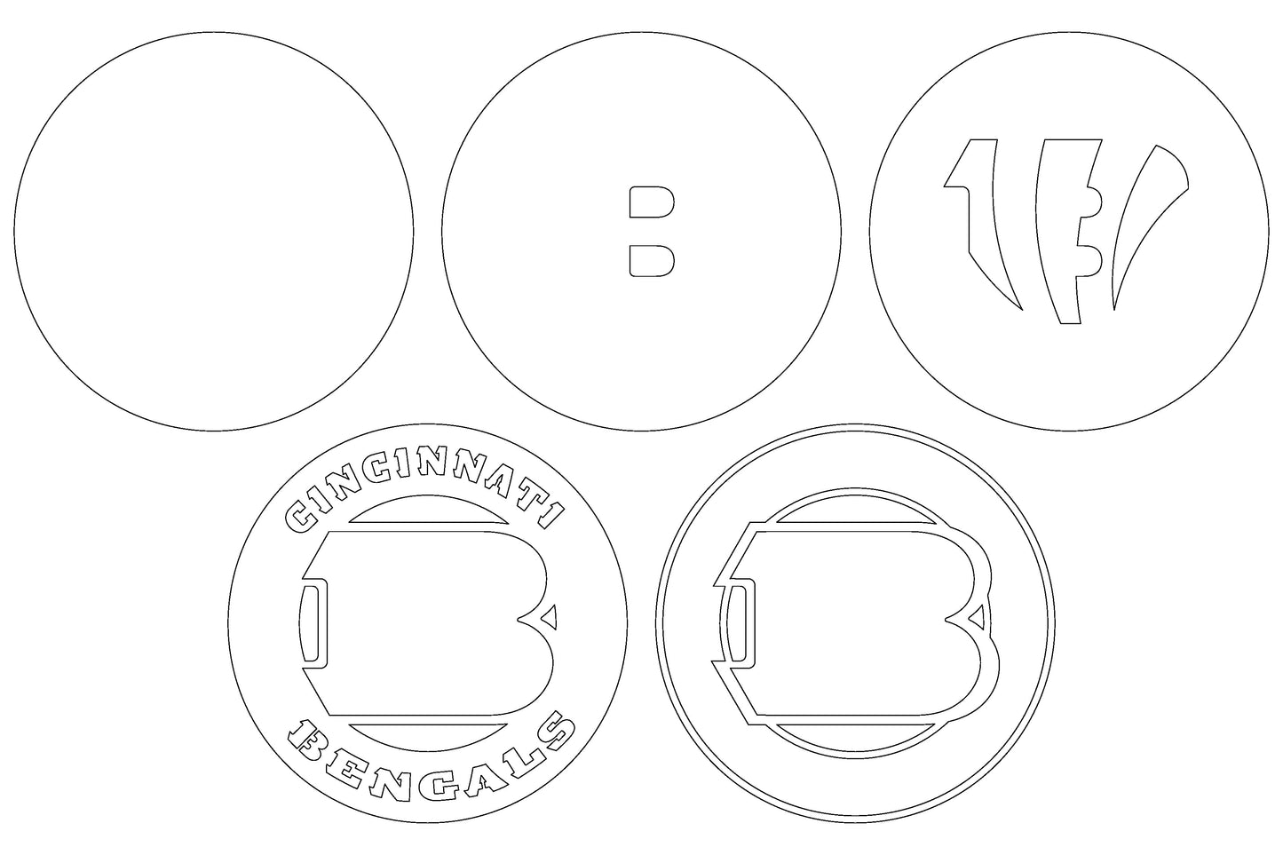 Cincinnati Bengals Multi Layered Laser Cut files svg dxf ai png