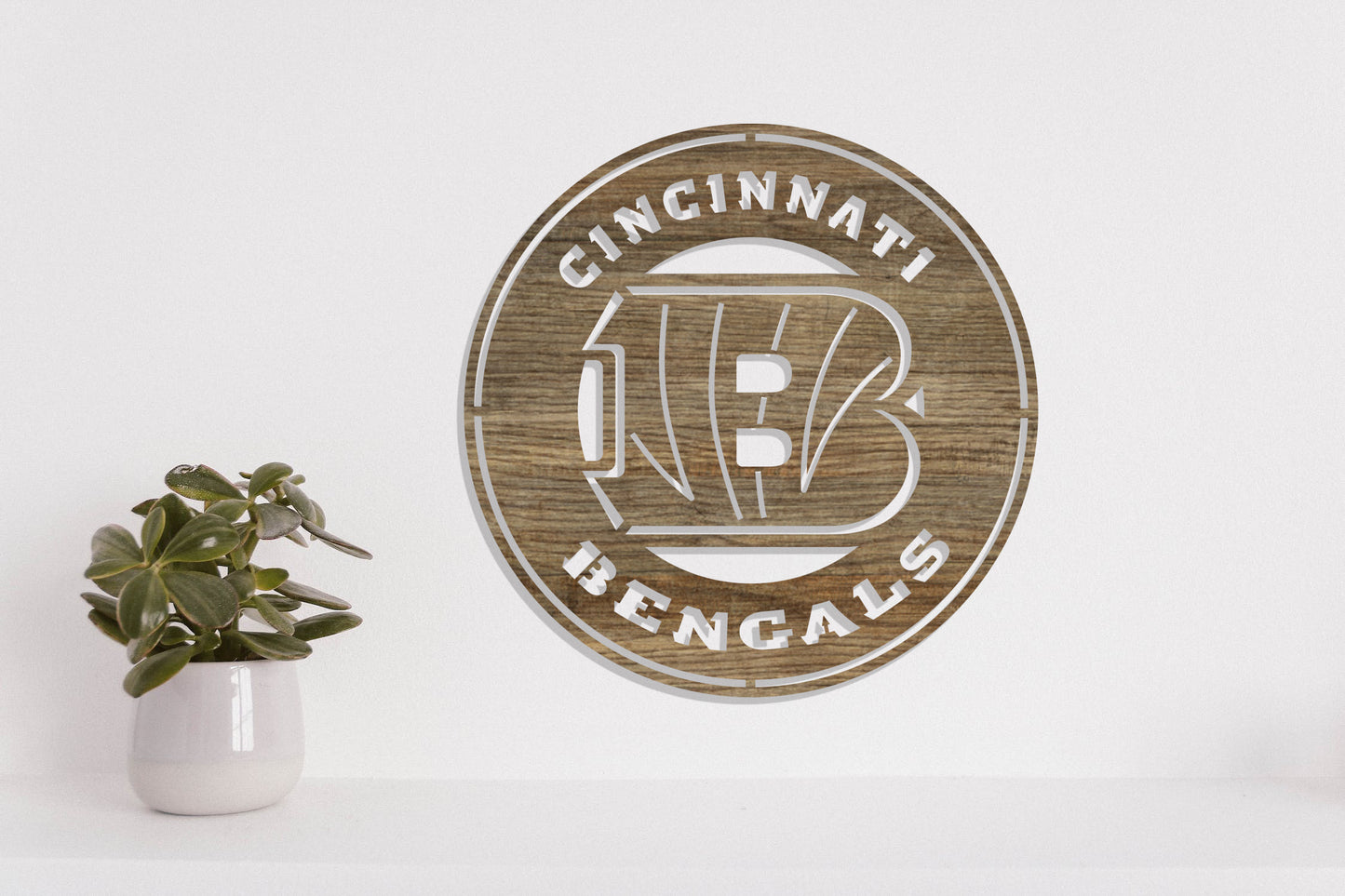 Cincinnati Bengals Badge Shield Laser Cut files svg dxf ai eps png jpg pdf