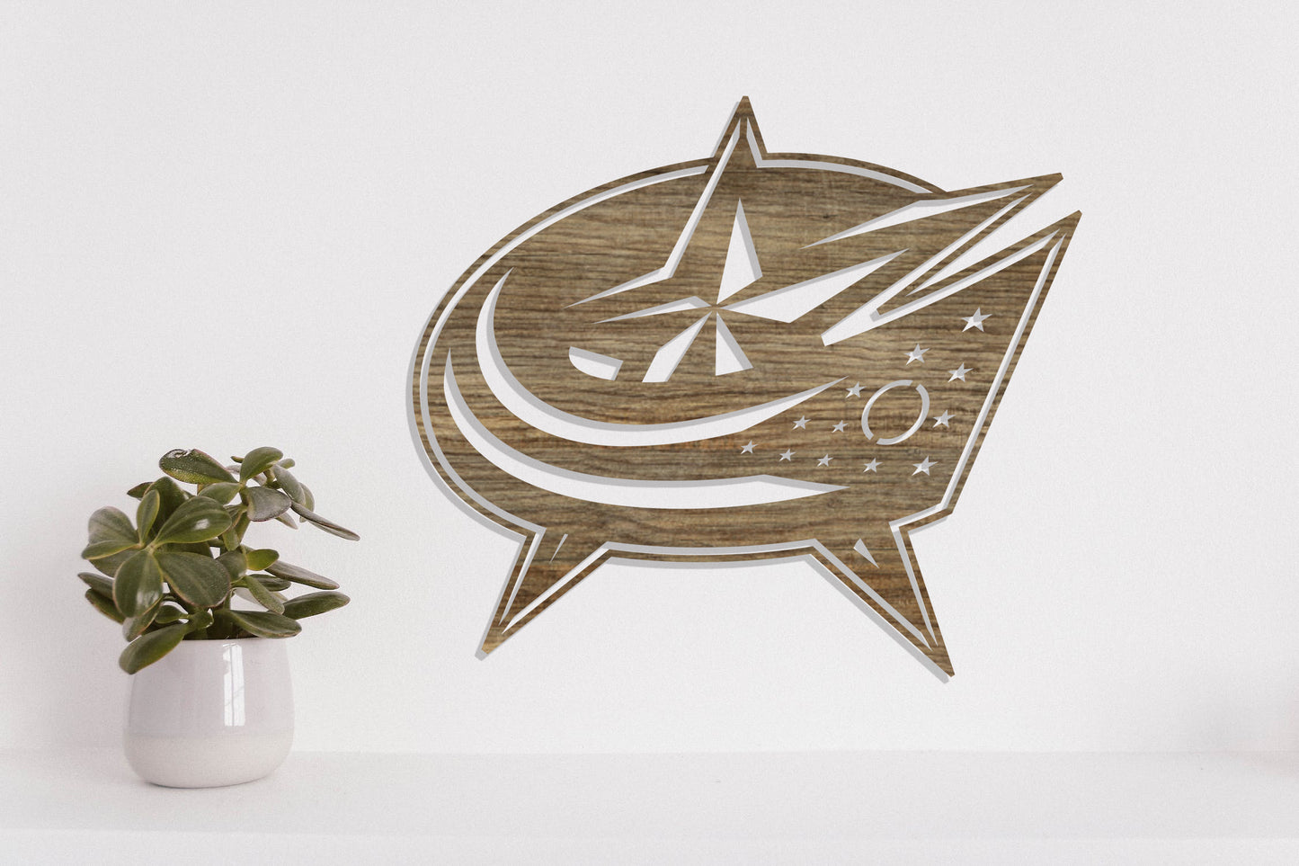 Columbus Blue Jackets Badge Shield Metal Laser Cut files svg dxf ai png jpg pdf eps