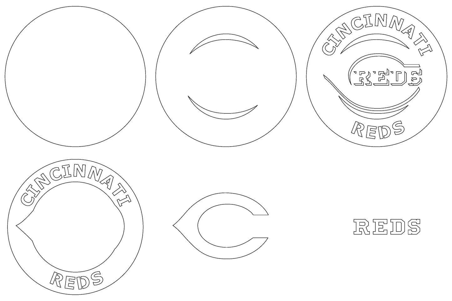 Cincinnati Reds MLB Teams Designed Logo Multi Layer Laser Cut files svg dxf ai png