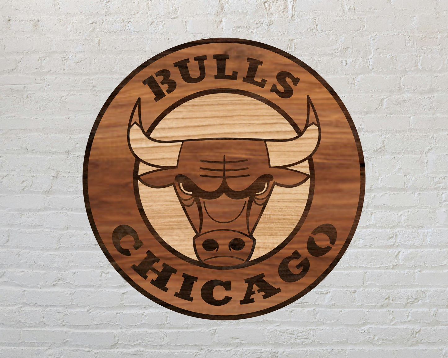 Chicago Bulls Multi Layer Laser Cut files svg dxf ai png