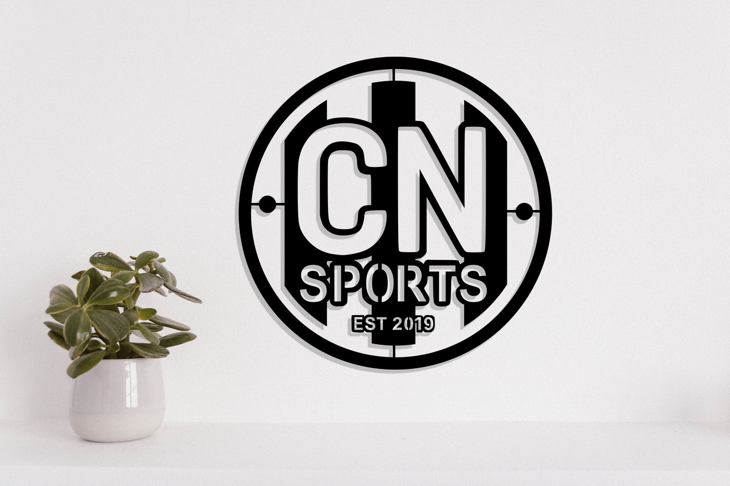 CN Sports Badge Shield Metal Laser Cut files svg dxf ai png jpg pdf eps