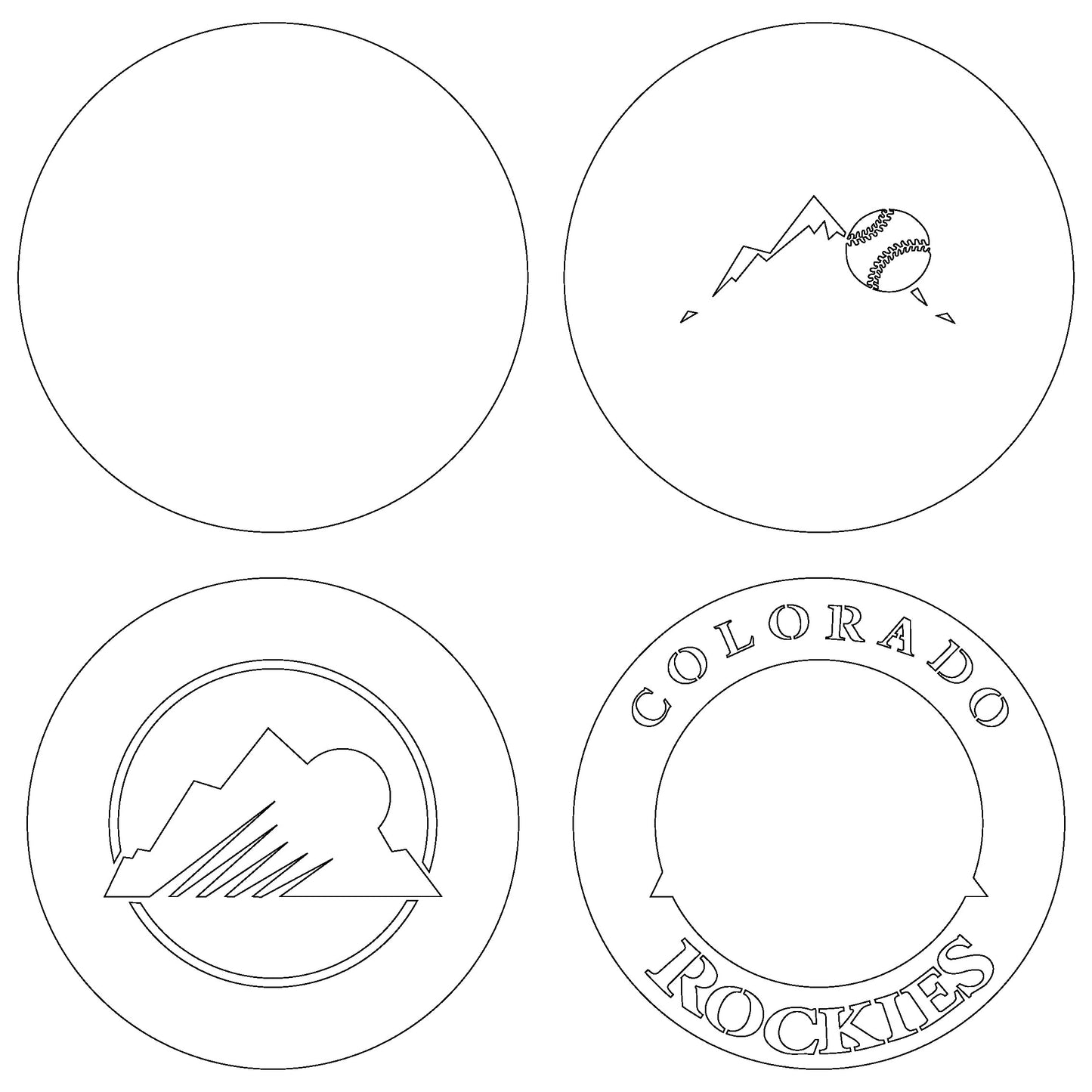 Colorado Rockies MLB Teams Designed Logo Multi Layer Laser Cut files svg dxf ai png