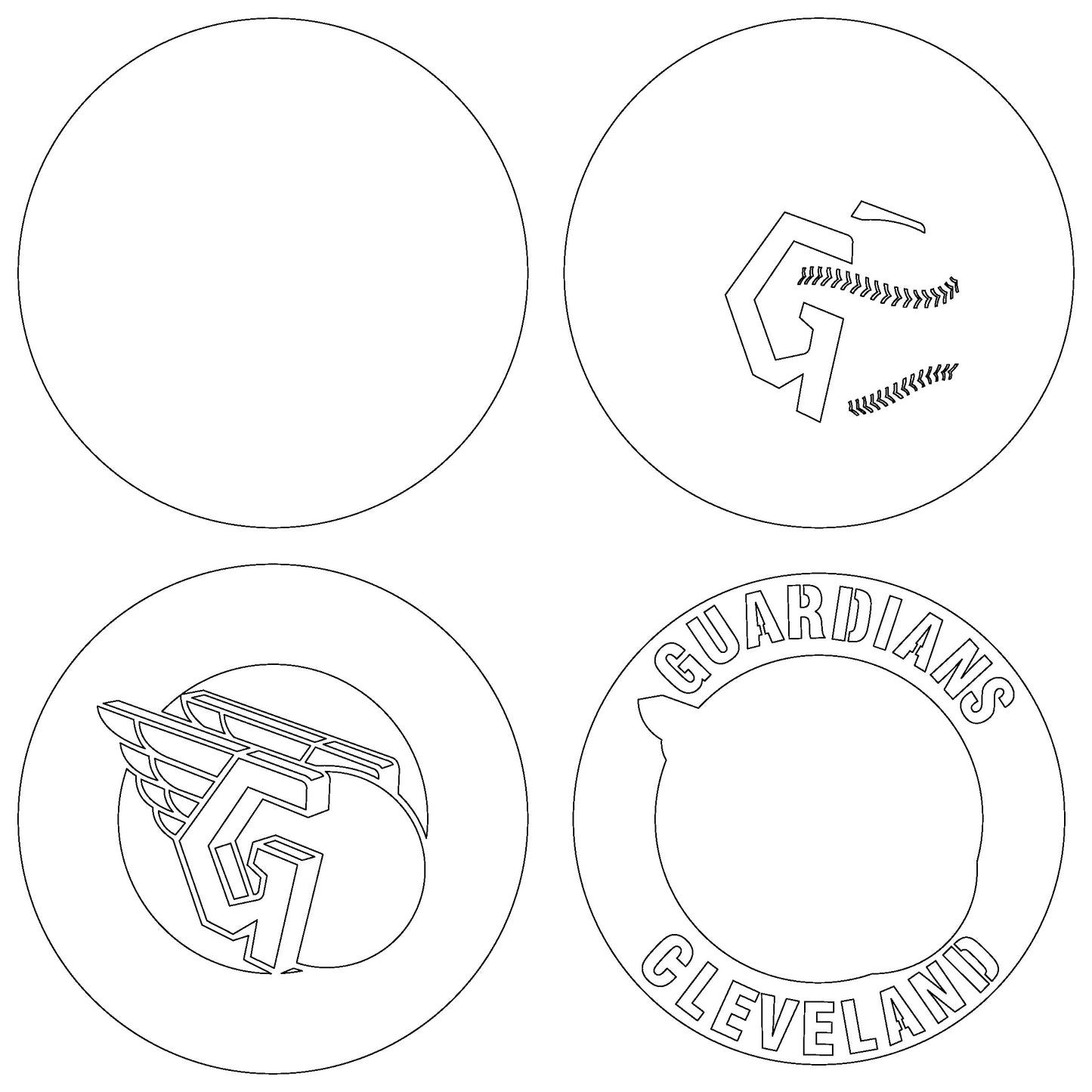 Cleveland Guardians Multi Layer Laser Cut files svg dxf ai png