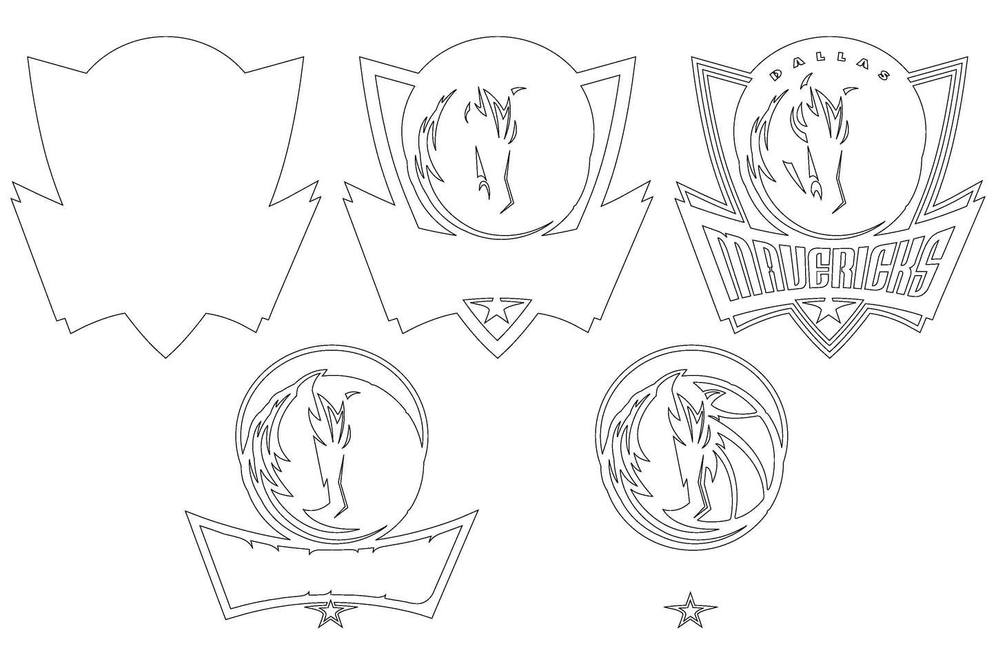 Dallas Mavericks NBA Teams Design Logo Multi Layer Laser Cut files svg dxf ai png