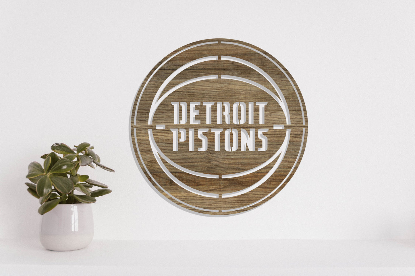 Detroit Pistons Badge Shield Metal Laser Cut files svg dxf ai png jpg pdf eps