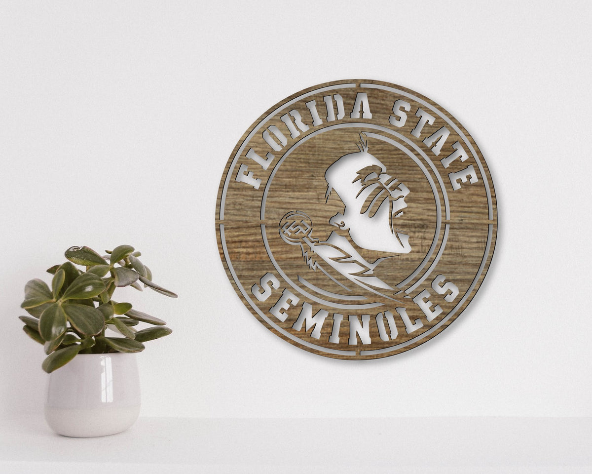 Florida State Seminoles NCAA Football Team Badge Shield Laser Cut files svg dxf ai eps png jpg pdf