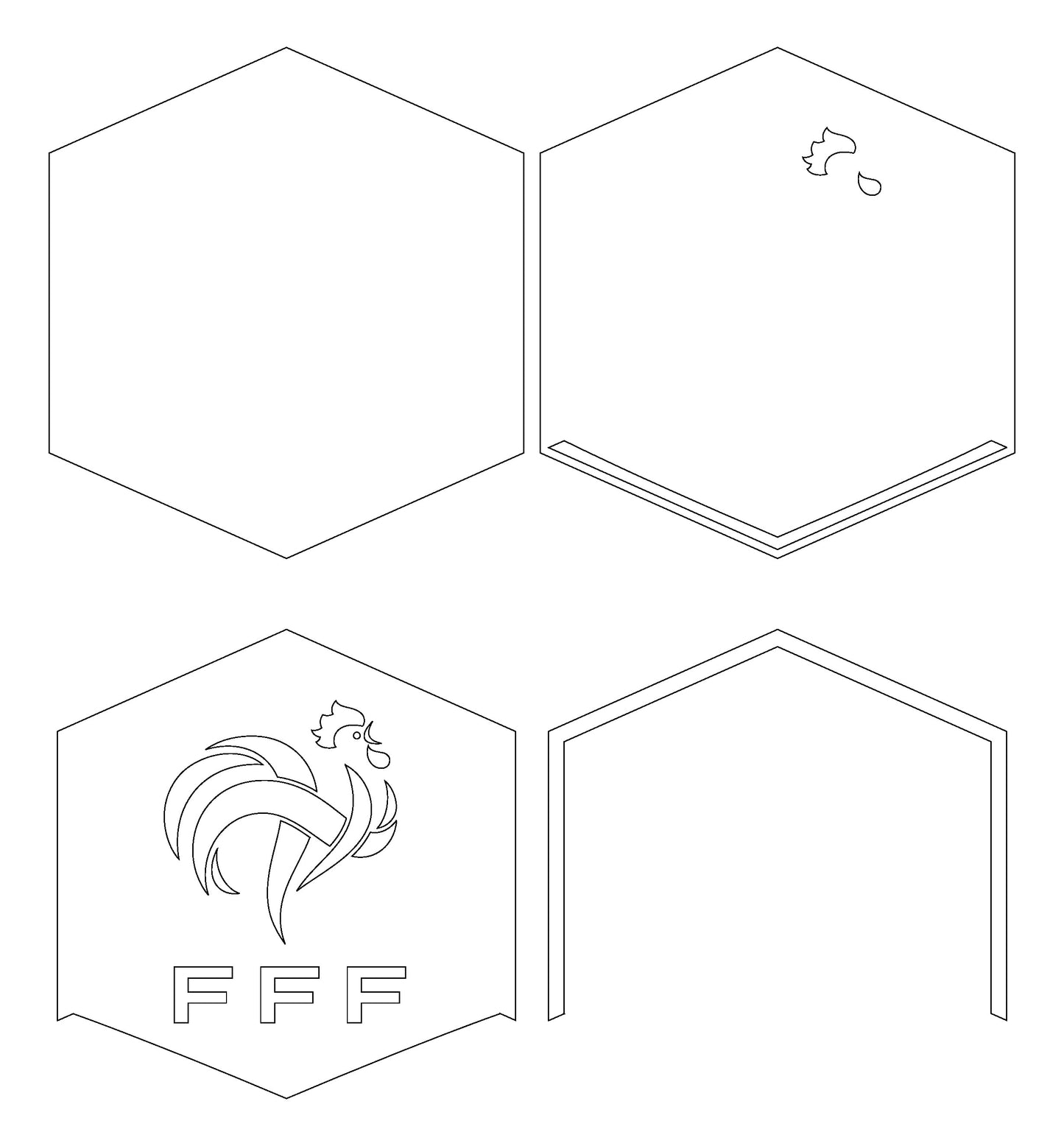 France National Football Team Multi Layer Laser Cut files ai png svg dxf