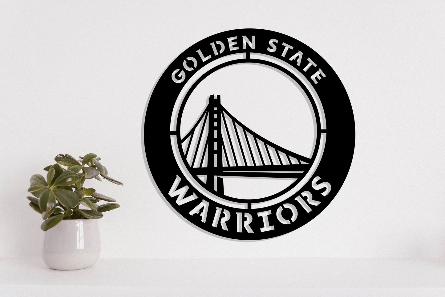 Golden State Warriors Badge Shield Metal Laser Cut files svg dxf ai png jpg pdf eps