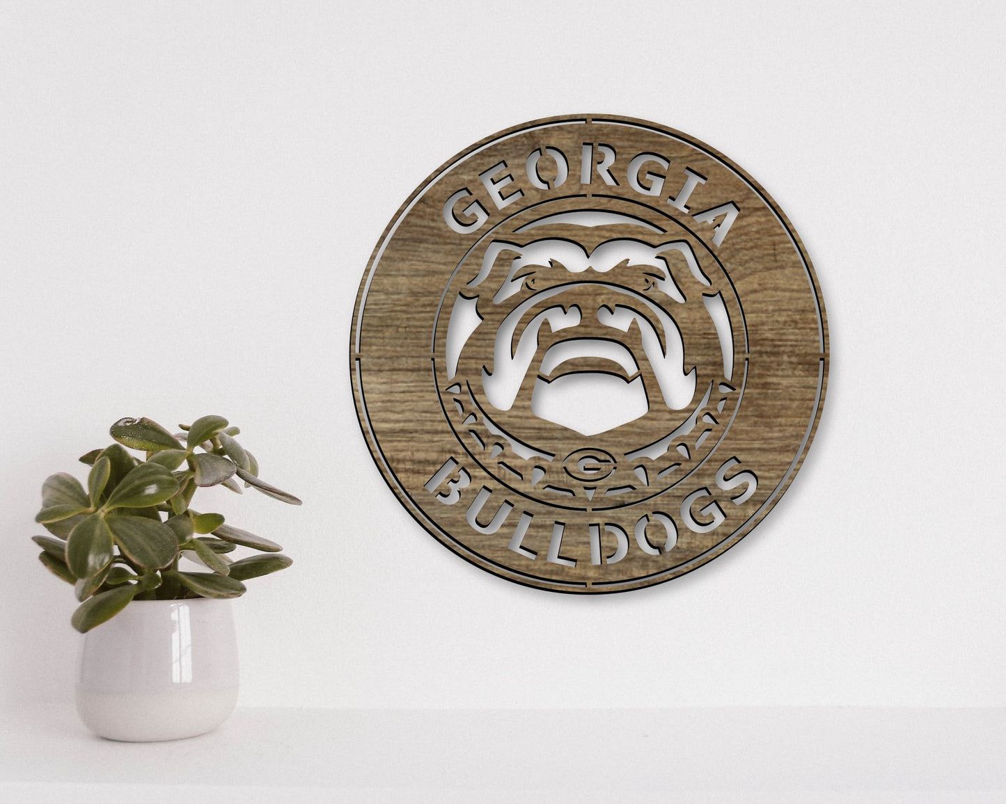 Georgia Bulldogs Football Team Badge Shield Laser Cut file svg dxf ai eps png jpg pdf