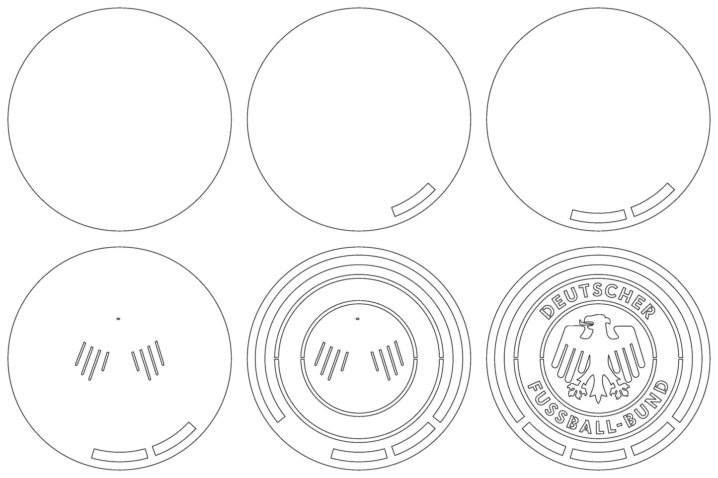 Germany National Football Team Multi Layer Laser Cut files ai png svg dxf