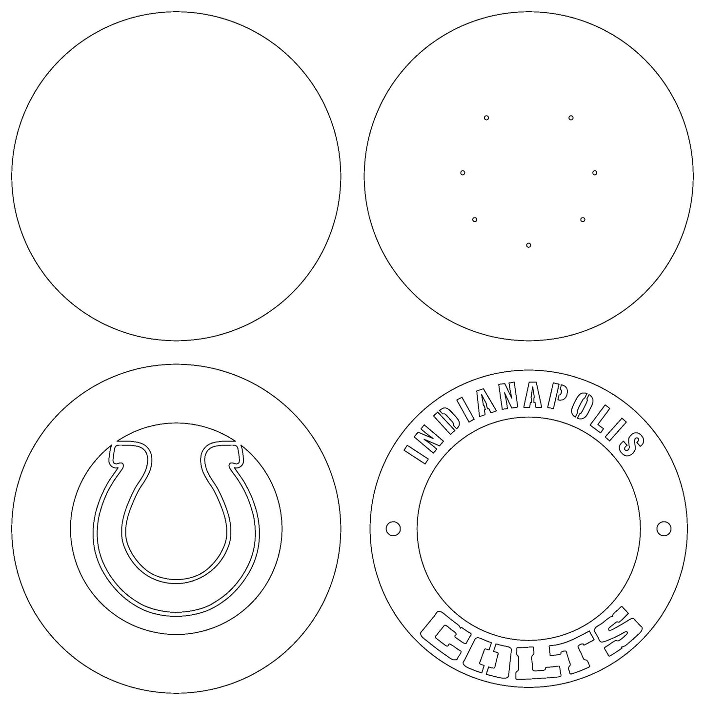 Indianapolis Colts Multi Layered Laser Cut files svg dxf ai png