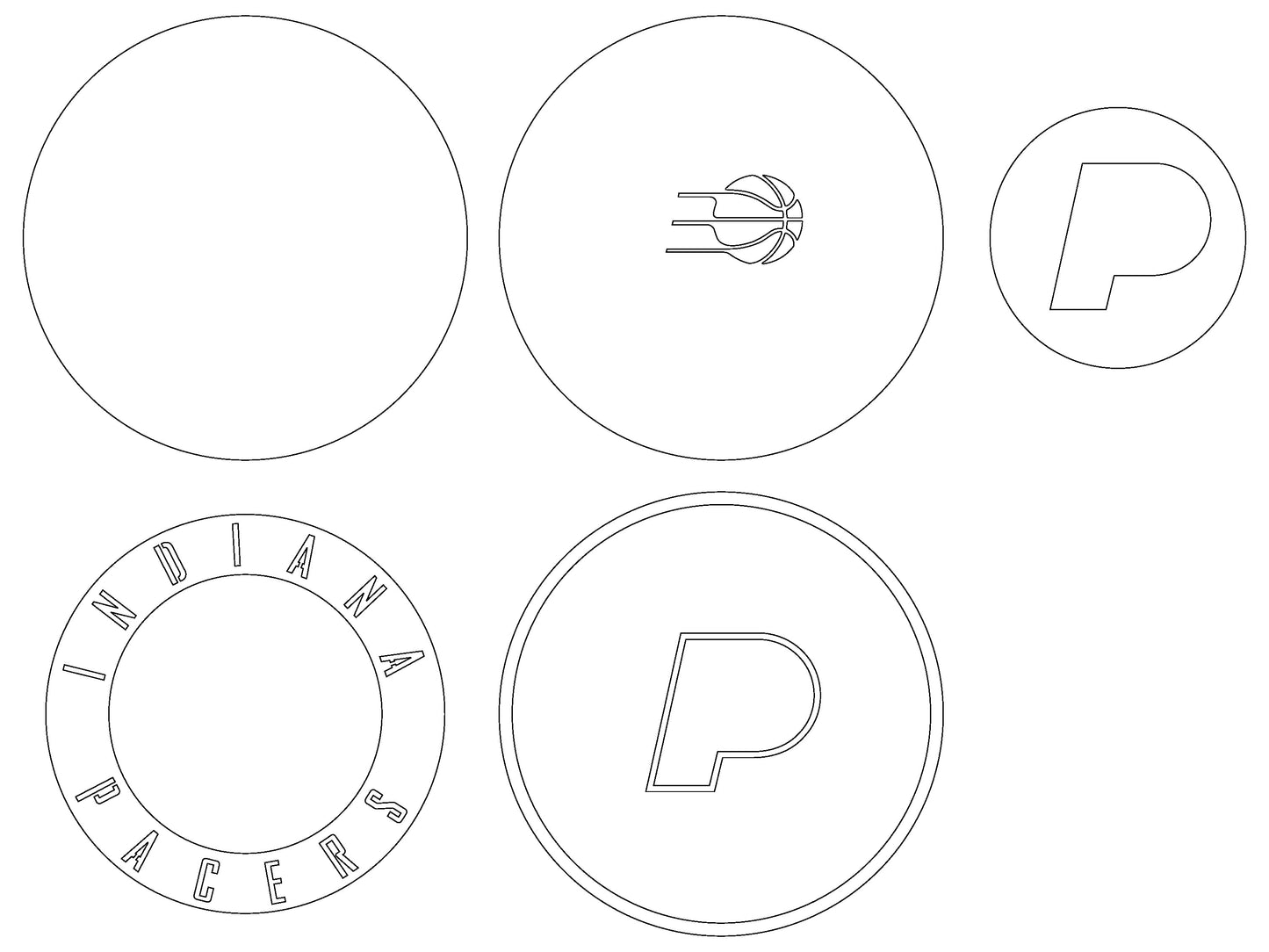 Indiana Pacers Multi Layer Laser Cut files svg dxf ai png
