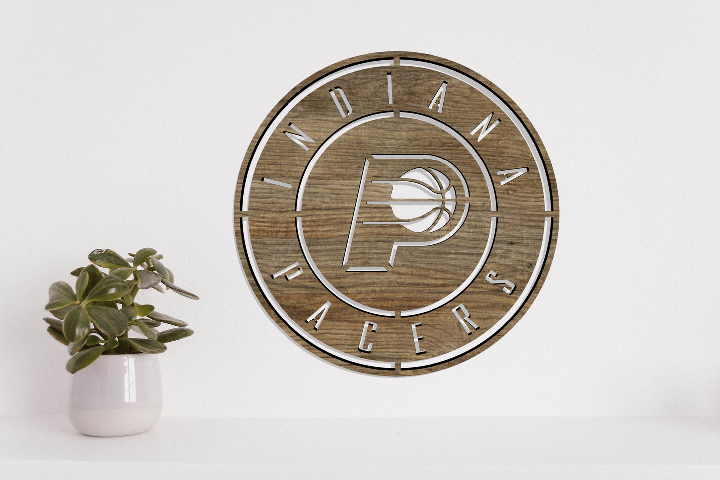 Indiana Pacers Badge Shield Metal Laser Cut files svg dxf ai png jpg pdf eps