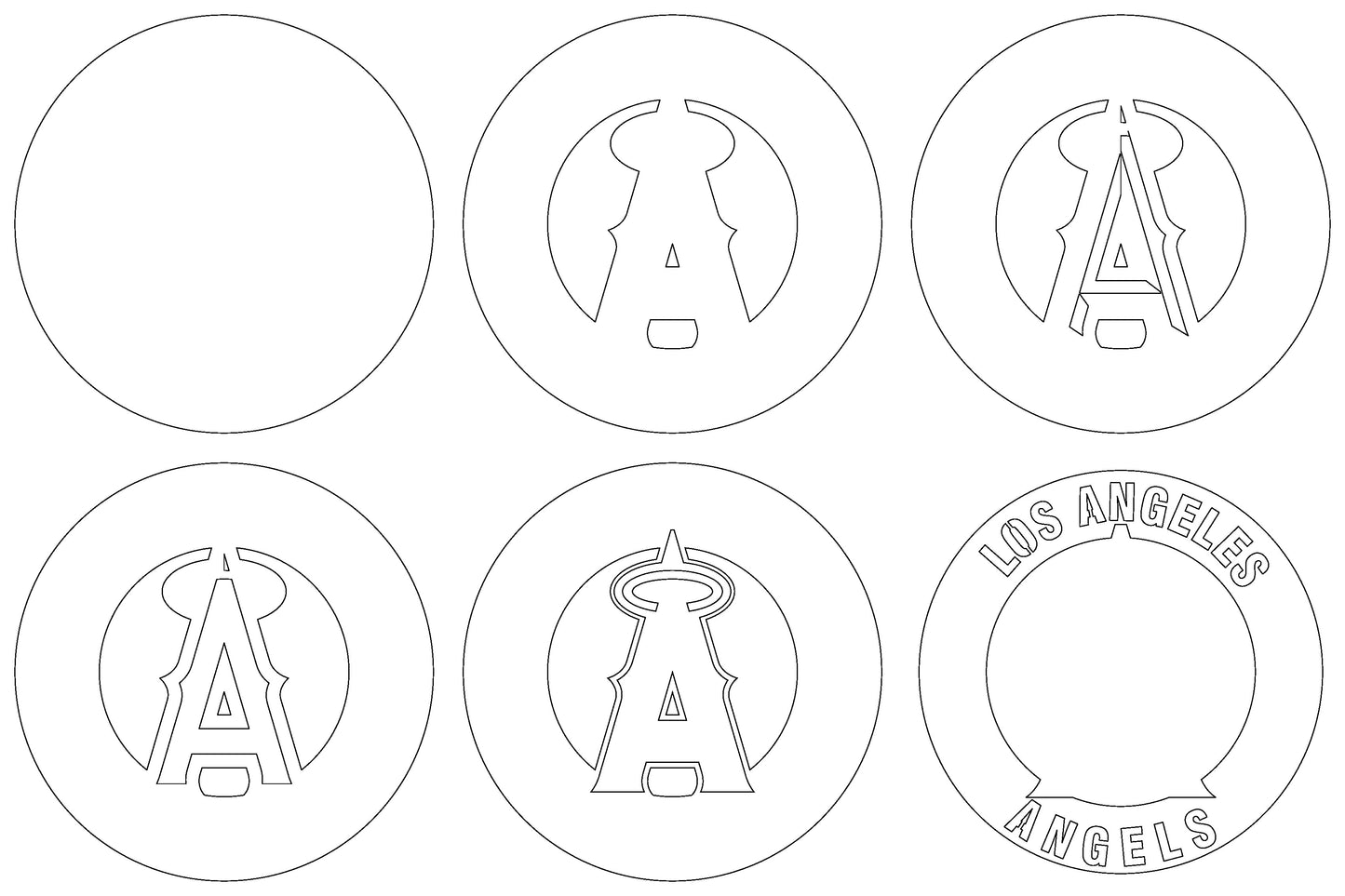 Los Angeles Angels Multi Layer Laser Cut files svg dxf ai png