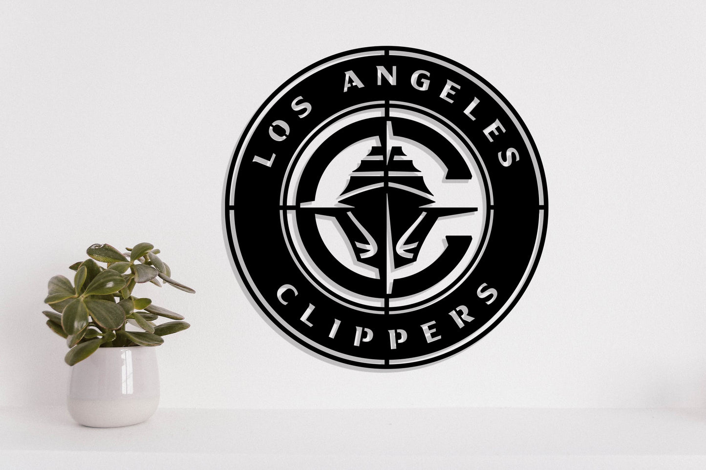 Los Angeles Clippers Badge Shield Metal Laser Cut files svg dxf ai png jpg pdf eps
