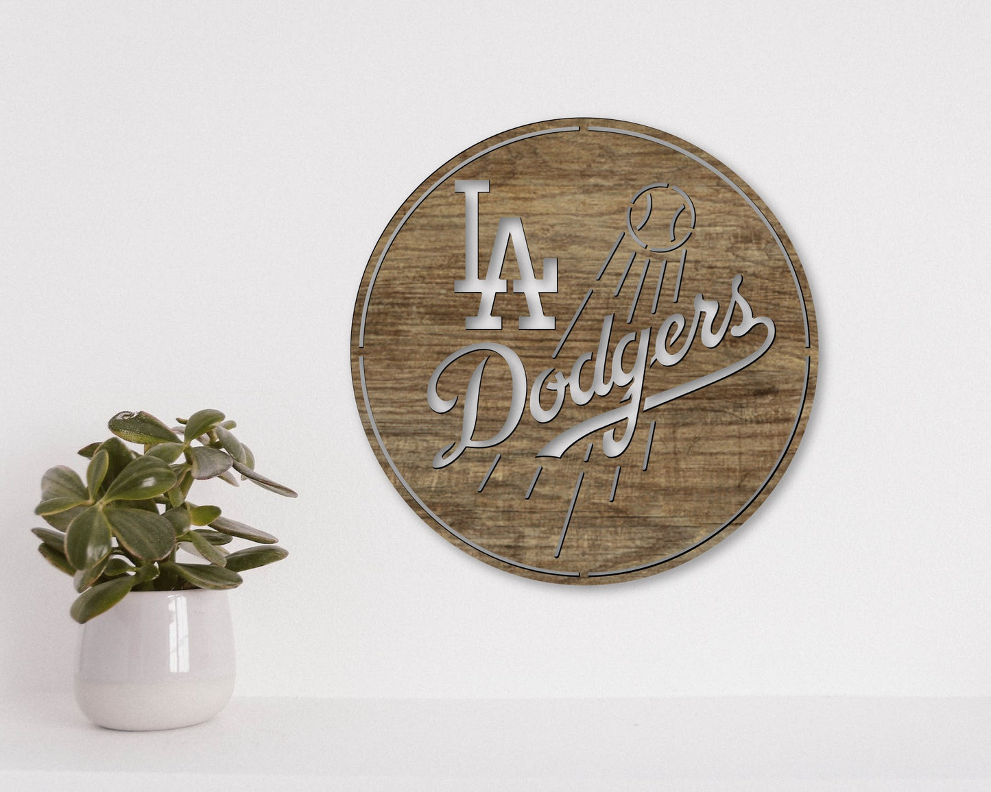 Los Angeles Dodgers Badge Shield Laser Cut files svg dxf ai png jpg pdf eps