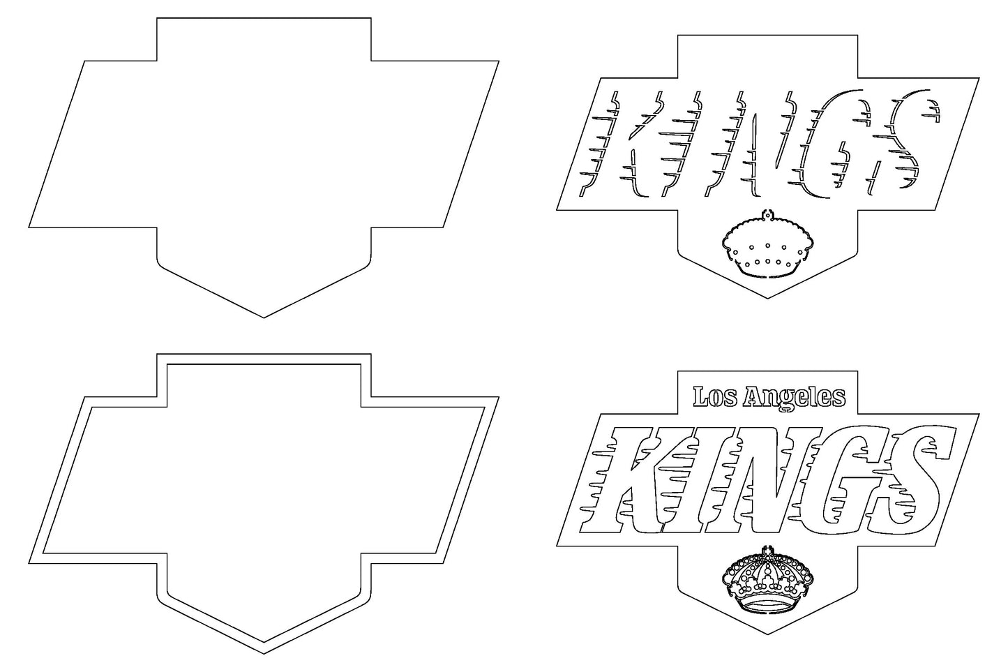 Los Angeles Kings Multi Layer Laser Cut files svg dxf ai png