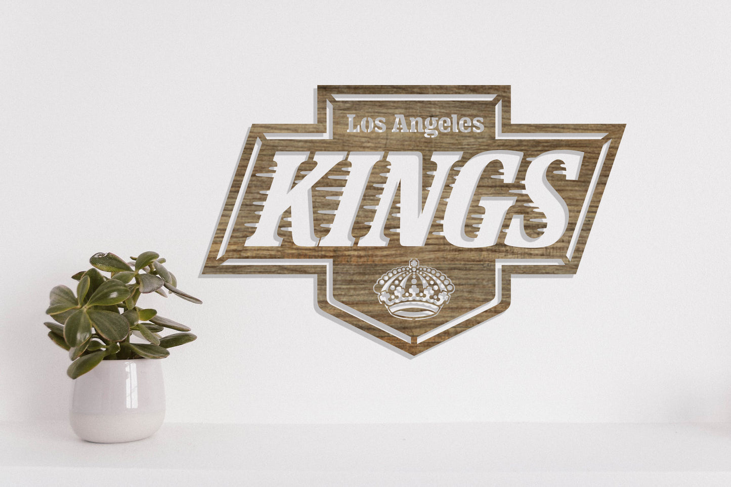 Los Angeles Kings Badge Shield Metal Laser Cut files svg dxf ai png jpg pdf eps