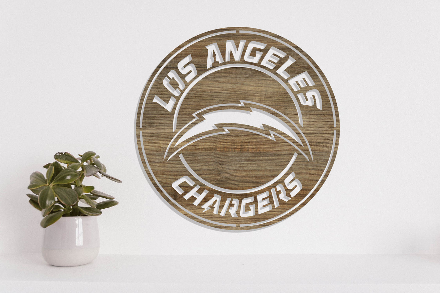 Los Angeles Chargers Badge Shield Laser Cut files svg dxf ai eps png jpg pdf