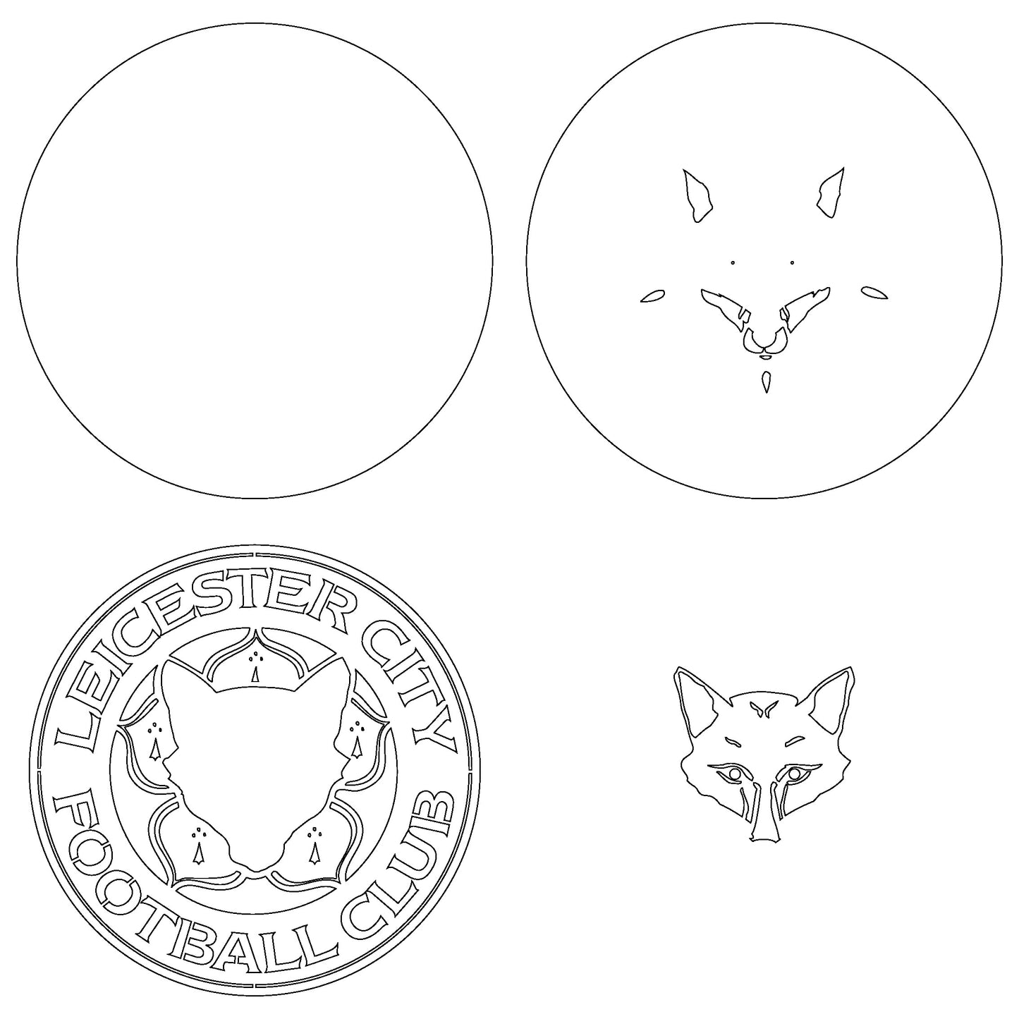 Leicester City Multi Layer Laser Cut files svg dxf ai png
