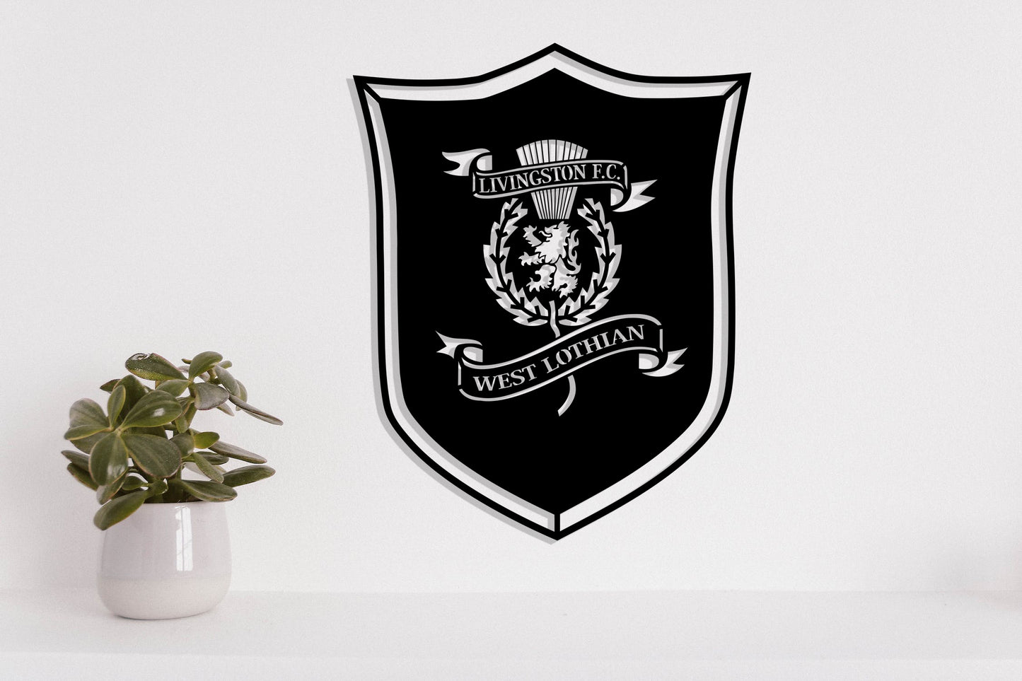 Livingston FC Badge Shield Metal Laser Cut files svg dxg jpg png pdf ai eps