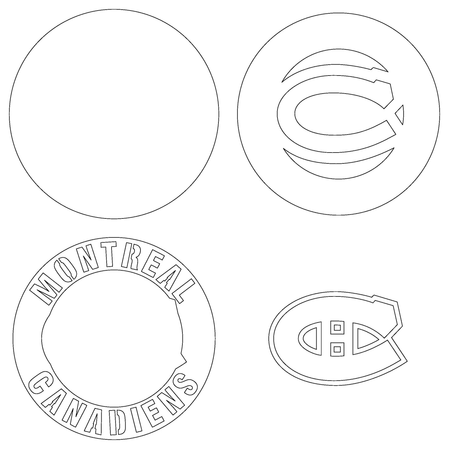 Montreal Canadiens Multi Layer Laser Cut files svg dxf ai png