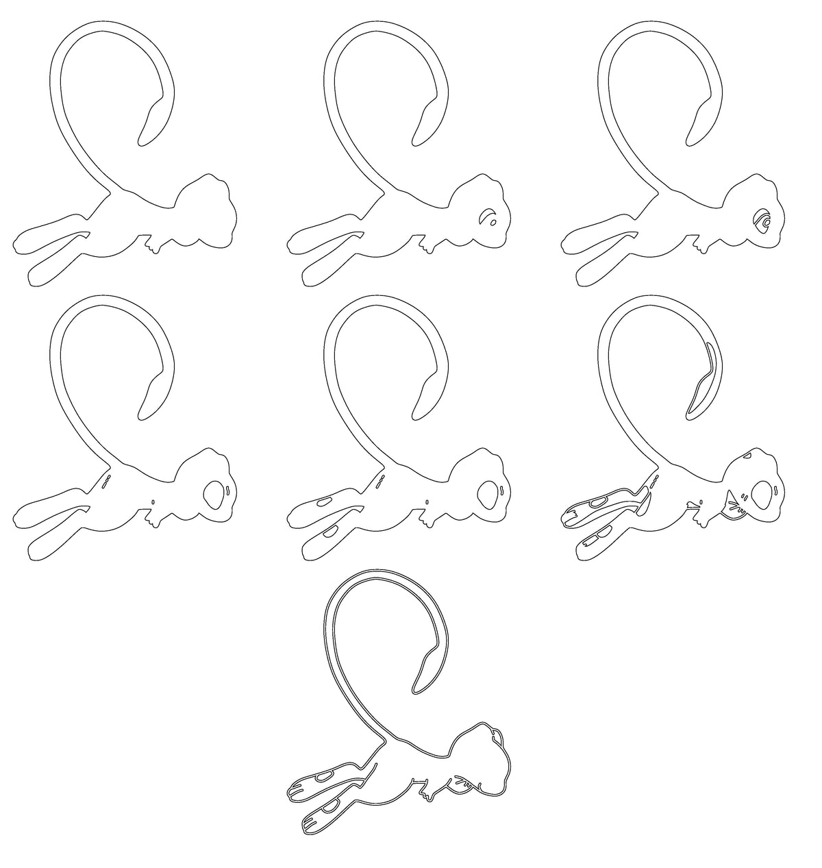 Mew 1 from Pokemon Anime Layered Laser Cut files