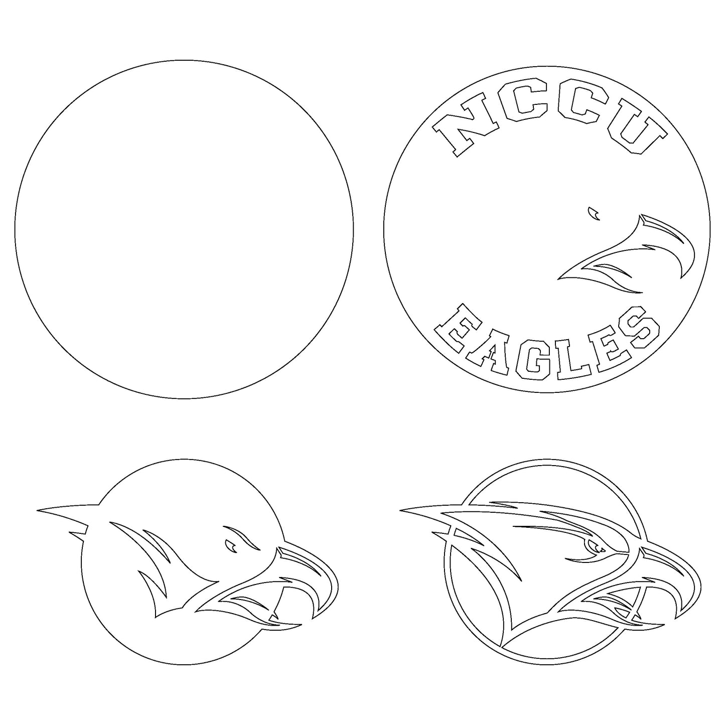 NCCU Eagles College Football Team Multilayer Laser Cut files svg dxf ai png