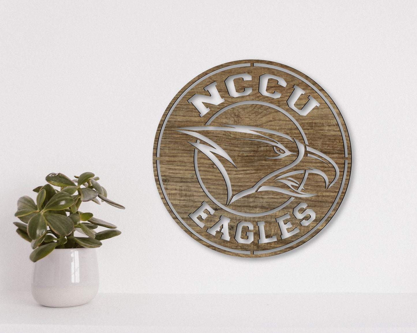 NCCU Eagles College Football Team Badge Shield Laser Cut files svg dxf jpg png pdf ai eps