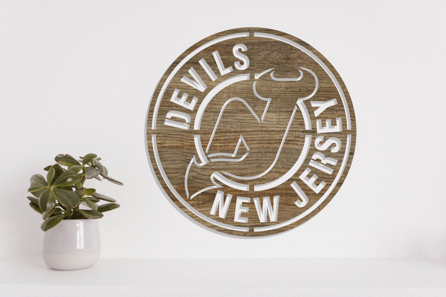 New Jersey Devils Badge Shield Metal Laser Cut files svg dxf ai png jpg pdf eps