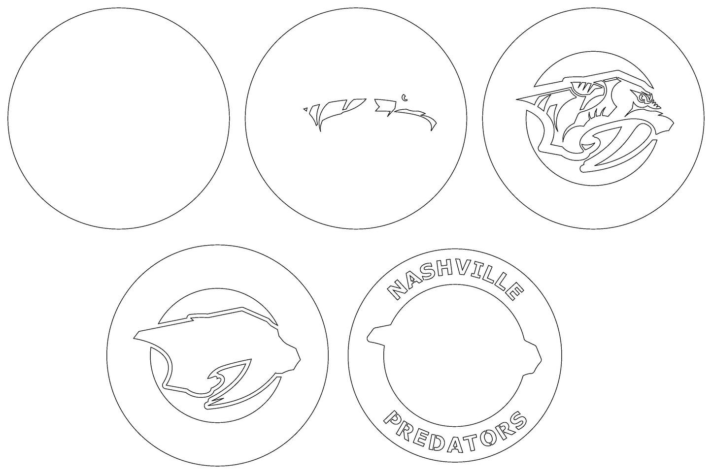 Nashville Predators NHL Teams Designed Logo Multi Layer Laser Cut files svg dxf ai png