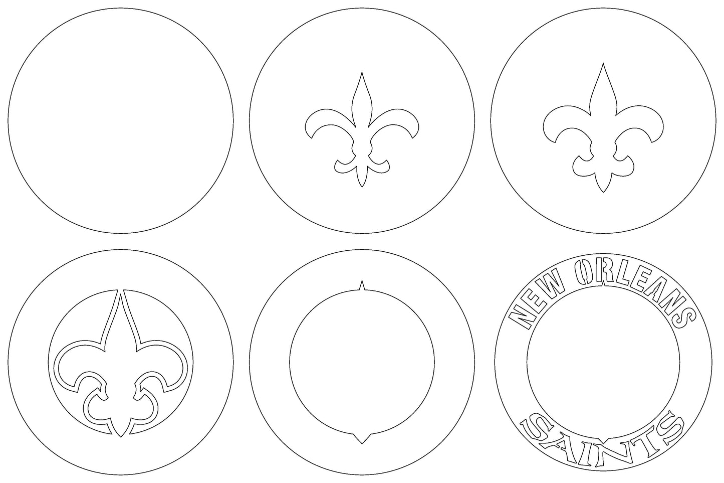 New Orleans Saints Multi Layered Laser Cut files svg dxf ai png