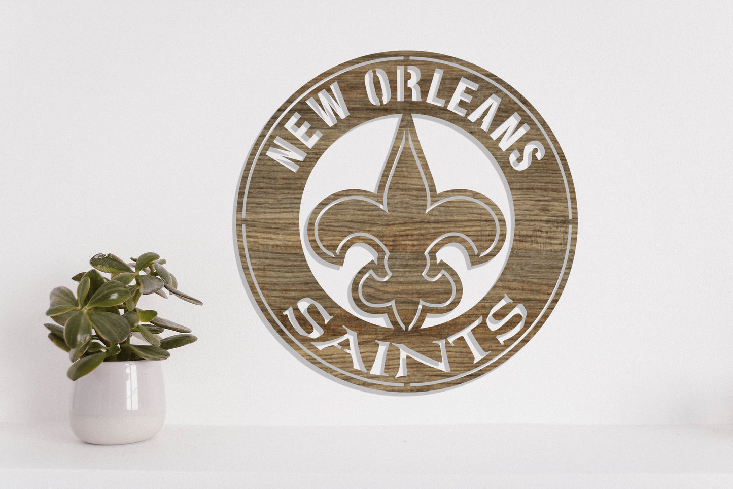 New Orleans Saints Badge Shield Laser Cut files svg dxf ai eps png jpg pdf