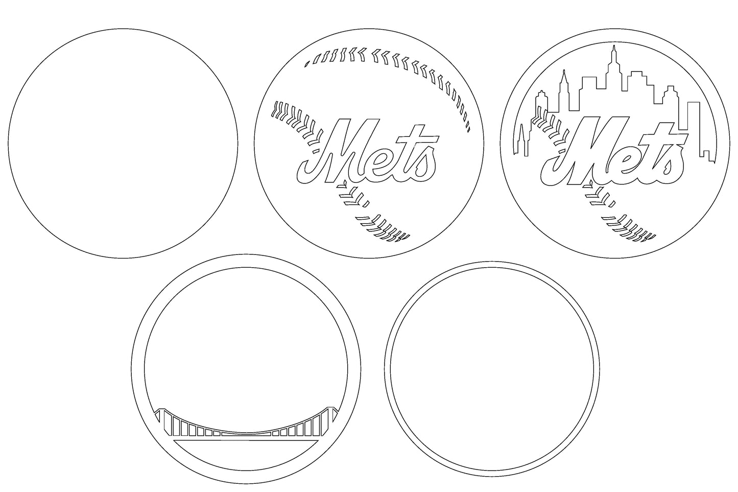 New York Mets Layered Laser Cut files